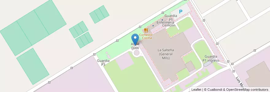 Mapa de ubicacion de Arina 0000 en Argentina, Buenos Aires, Partido De Almirante Brown, Burzaco.