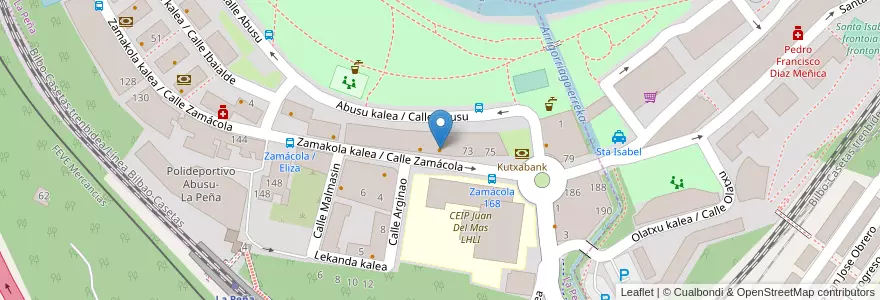 Mapa de ubicacion de Arkupe en İspanya, Bask Bölgesi, Bizkaia, Bilboaldea, Bilbao.