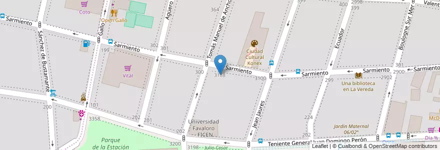 Mapa de ubicacion de Armenon, Balvanera en Arjantin, Ciudad Autónoma De Buenos Aires, Comuna 3, Buenos Aires.