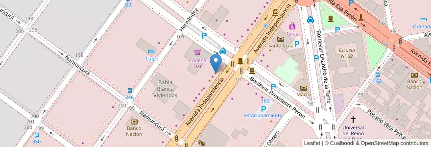 Mapa de ubicacion de Aroma Café en الأرجنتين, محافظة سانتا كروز, تشيلي, Mercado De La Ciudad, Deseado, Caleta Olivia.