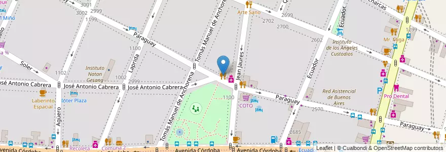 Mapa de ubicacion de Aroma China, Recoleta en 阿根廷, Ciudad Autónoma De Buenos Aires, Comuna 2, 布宜诺斯艾利斯.