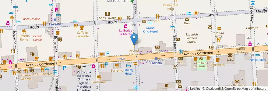 Mapa de ubicacion de Aroma Freddo, San Nicolas en Argentinien, Ciudad Autónoma De Buenos Aires, Comuna 1, Buenos Aires.