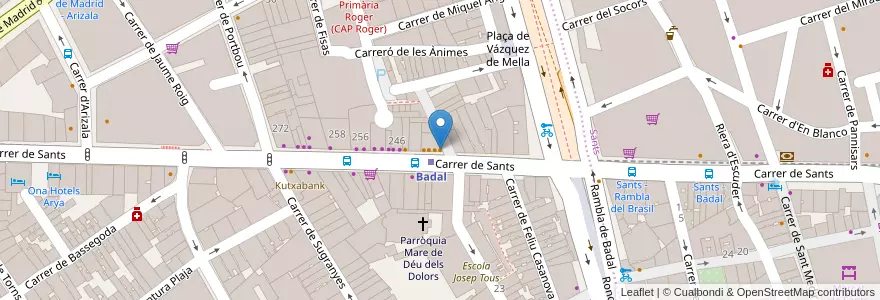 Mapa de ubicacion de Aromes del Cafè en スペイン, カタルーニャ州, Barcelona, バルサルネス, Barcelona.