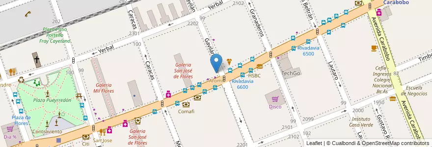 Mapa de ubicacion de Aromi, Flores en アルゼンチン, Ciudad Autónoma De Buenos Aires, Comuna 7, ブエノスアイレス.