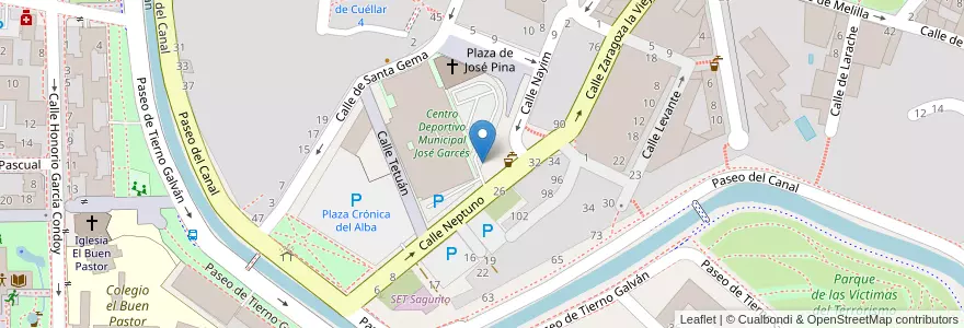 Mapa de ubicacion de aRopa2 en إسبانيا, أرغون, سرقسطة, Zaragoza, سرقسطة.