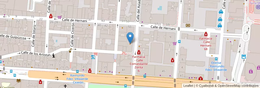 Mapa de ubicacion de Aroy Thai en إسبانيا, منطقة مدريد, منطقة مدريد, Área Metropolitana De Madrid Y Corredor Del Henares, مدريد.