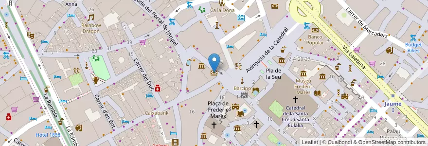 Mapa de ubicacion de arquia caixa d'arquitectes en Spain, Catalonia, Barcelona, Barcelonès, Barcelona.