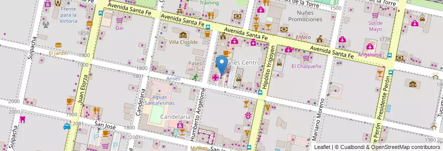 Mapa de ubicacion de Arquitectura y Agrimensura Pdf en الأرجنتين, سانتا في, Departamento Rosario, Municipio De Funes, Funes.