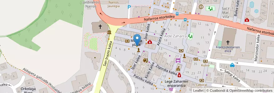 Mapa de ubicacion de Arrano en 西班牙, 巴斯克, Gipuzkoa, Urola-Kosta, Zarautz.