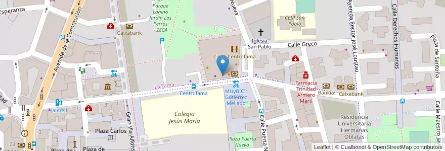 Mapa de ubicacion de Arrow en إسبانيا, منطقة مرسية, منطقة مرسية, Área Metropolitana De Murcia, Murcia.
