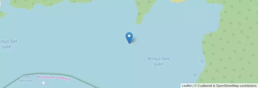 Mapa de ubicacion de Arroyo San Juan en Argentinien, Misiones, Departamento Candelaria, Municipio De Santa Ana, Municipio De Candelaria.