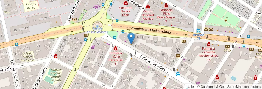 Mapa de ubicacion de Arroz y Café en إسبانيا, منطقة مدريد, منطقة مدريد, Área Metropolitana De Madrid Y Corredor Del Henares, مدريد.