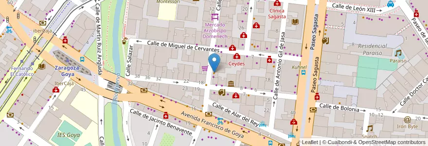 Mapa de ubicacion de Art Caffe en Sepanyol, Aragón, Zaragoza, Zaragoza, Zaragoza.
