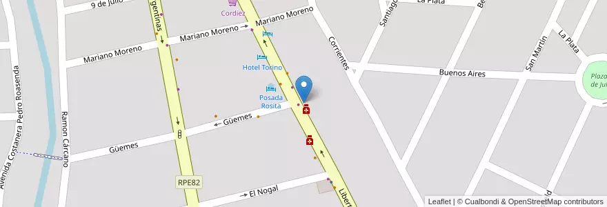 Mapa de ubicacion de Arte Gourmet en Argentine, Córdoba, Departamento Calamuchita, Pedanía Monsalvo, Municipio De Santa Rosa De Calamuchita, Santa Rosa De Calamuchita.