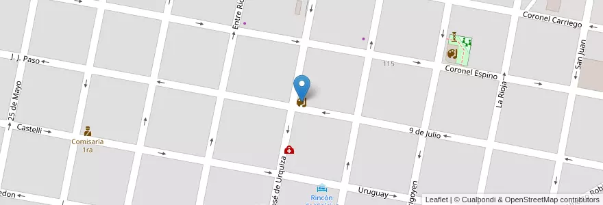 Mapa de ubicacion de Arte Magdala en アルゼンチン, エントレ・リオス州, Departamento Concordia, Distrito Suburbios, Concordia, Concordia.