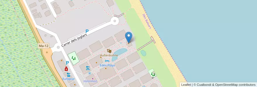 Mapa de ubicacion de Artemis Bar en スペイン, バレアレス諸島, España (Mar Territorial), バレアレス諸島, Pla De Mallorca, Muro.