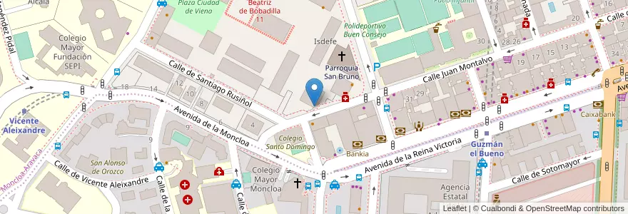 Mapa de ubicacion de Artes Escénicas caraB en スペイン, マドリード州, Comunidad De Madrid, Área Metropolitana De Madrid Y Corredor Del Henares, Madrid.