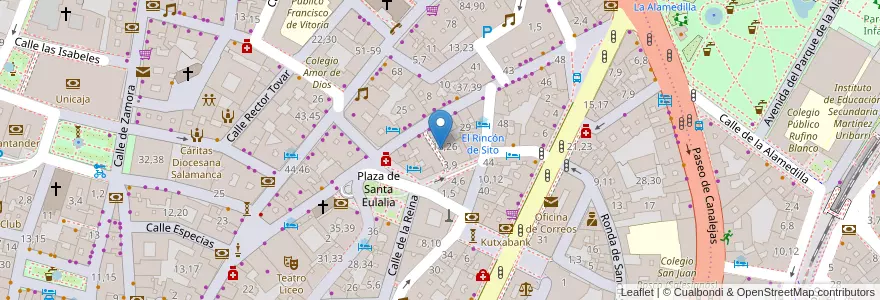 Mapa de ubicacion de Artilugio Estudio en 西班牙, Castilla Y León, Salamanca, Campo De Salamanca, Salamanca.