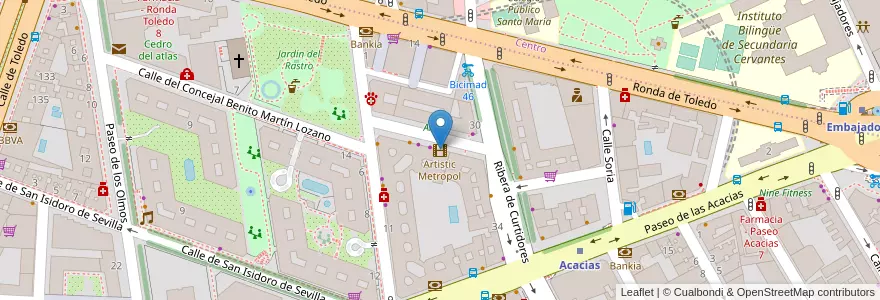 Mapa de ubicacion de Artistic Metropol en إسبانيا, منطقة مدريد, منطقة مدريد, Área Metropolitana De Madrid Y Corredor Del Henares, مدريد.