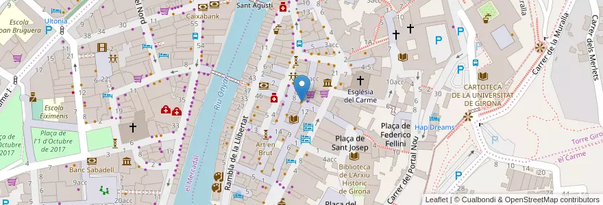 Mapa de ubicacion de Artusi en Spagna, Catalunya, Girona, Gironès, Girona.