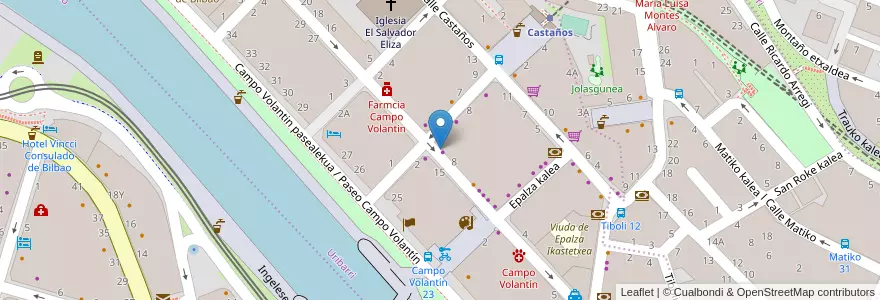 Mapa de ubicacion de Artxanda en Spagna, Euskadi, Bizkaia, Bilboaldea, Bilbao.