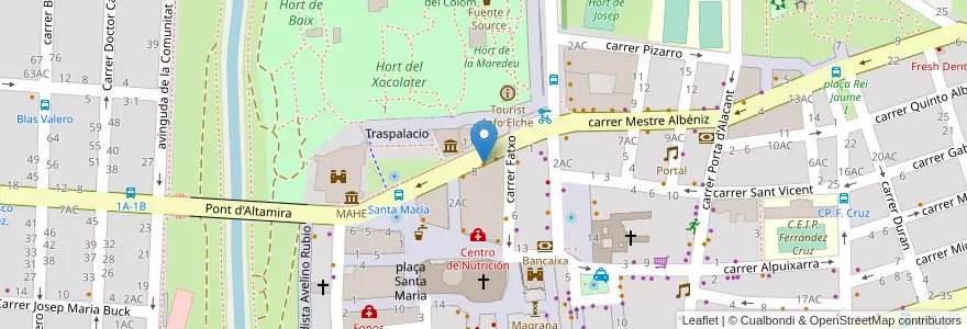 Mapa de ubicacion de Arty en Spanje, Valencia, Alicante, El Baix Vinalopó, Elx / Elche.
