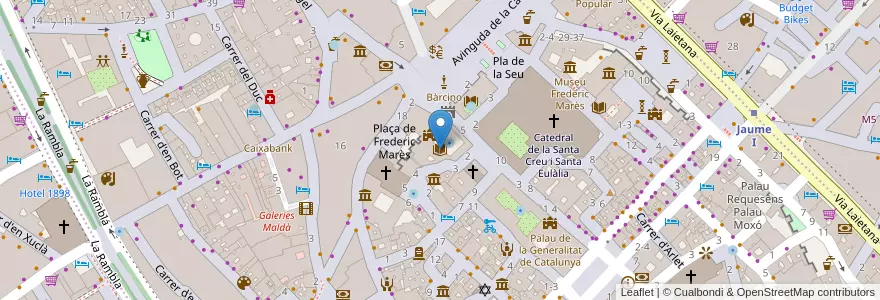 Mapa de ubicacion de Arxiu Diocesà en Spanje, Catalonië, Barcelona, Barcelonès, Barcelona.