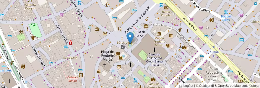 Mapa de ubicacion de Arxiu Històric de la Ciutat de Barcelona en İspanya, Catalunya, Barcelona, Barcelonès, Barcelona.