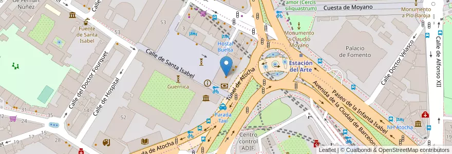 Mapa de ubicacion de Arzábal taberna barra mesa vino en 西班牙, Comunidad De Madrid, Comunidad De Madrid, Área Metropolitana De Madrid Y Corredor Del Henares, Madrid.