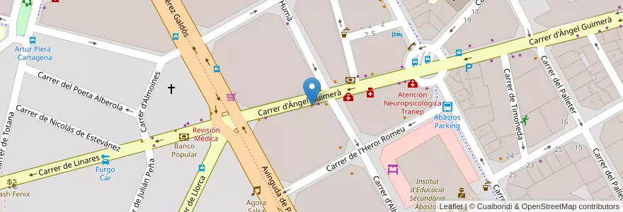 Mapa de ubicacion de Asador en スペイン, バレンシア州, València / Valencia, Comarca De València, València.