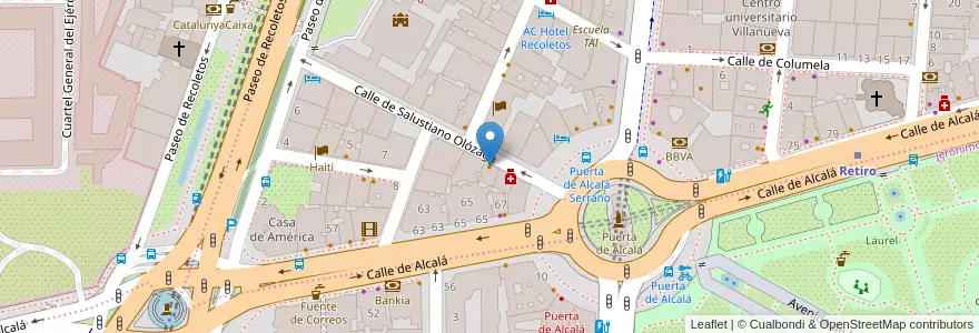 Mapa de ubicacion de Asador Aranduero en Espanha, Comunidade De Madrid, Comunidade De Madrid, Área Metropolitana De Madrid Y Corredor Del Henares, Madrid.
