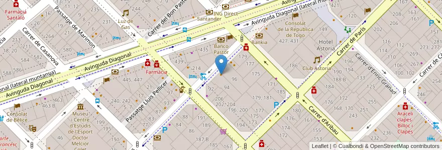 Mapa de ubicacion de Asador de Aranda en اسپانیا, Catalunya, Barcelona, Barcelonès, Barcelona.