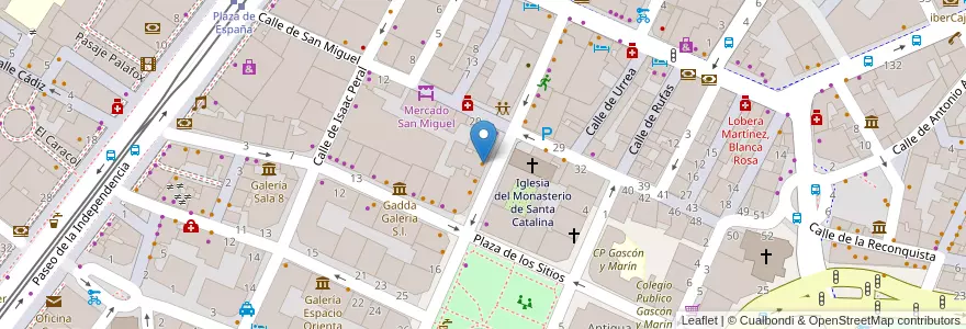 Mapa de ubicacion de Asador de Aranda en スペイン, アラゴン州, サラゴサ, Zaragoza, サラゴサ.