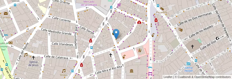 Mapa de ubicacion de Asador de pollos Navarro en Испания, Мадрид, Мадрид, Área Metropolitana De Madrid Y Corredor Del Henares, Мадрид.