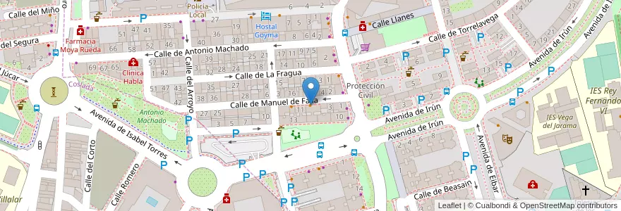 Mapa de ubicacion de Asador de pollos Velvite en Испания, Мадрид, Мадрид, Área Metropolitana De Madrid Y Corredor Del Henares, San Fernando De Henares, Coslada.