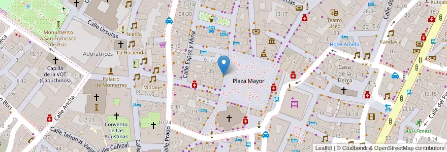 Mapa de ubicacion de Asador Don Mauro en スペイン, カスティーリャ・イ・レオン州, サラマンカ, Campo De Salamanca, サラマンカ.