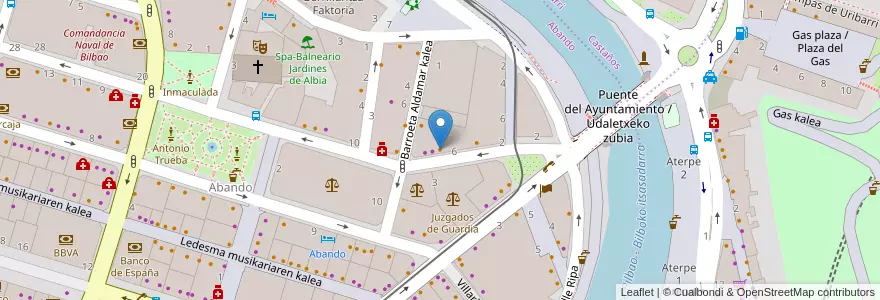 Mapa de ubicacion de Asador Ibanezde Bilbao en スペイン, バスク州, Bizkaia, Bilboaldea, ビルバオ.