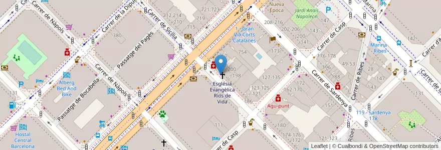 Mapa de ubicacion de Asador Vic Braseria en Испания, Каталония, Барселона, Барселонес, Барселона.