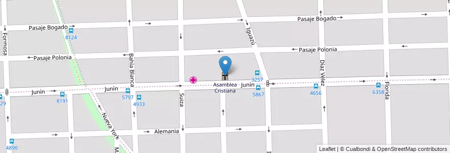 Mapa de ubicacion de Asamblea Cristiana en Arjantin, Santa Fe, Departamento Rosario, Municipio De Rosario, Rosario.