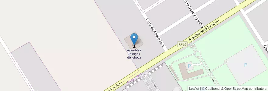 Mapa de ubicacion de Asamblea Testigos de Jehova en Argentina, Santa Fe, Departamento Rosario, Municipio De Arroyo Seco, Arroyo Seco.