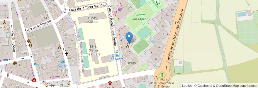 Mapa de ubicacion de ASAPME en Испания, Арагон, Уэска, Hoya De Huesca / Plana De Uesca, Уэска.