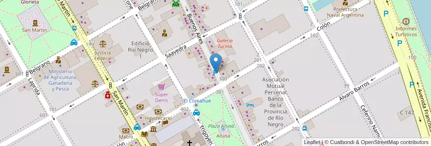 Mapa de ubicacion de Ascenso / Descenso de pasajeros en 아르헨티나, 리오네그로주, Departamento Adolfo Alsina, Viedma, Viedma.