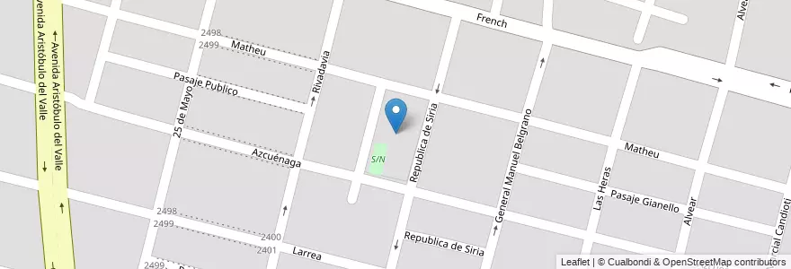 Mapa de ubicacion de Asentamiento en Argentinien, Santa Fe, Departamento La Capital, Santa Fe Capital, Santa Fe.