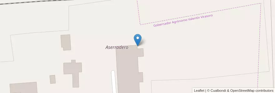 Mapa de ubicacion de Aserradero en الأرجنتين, Corrientes, Departamento Santo Tomé, Municipio De Gobernador Virasoro.