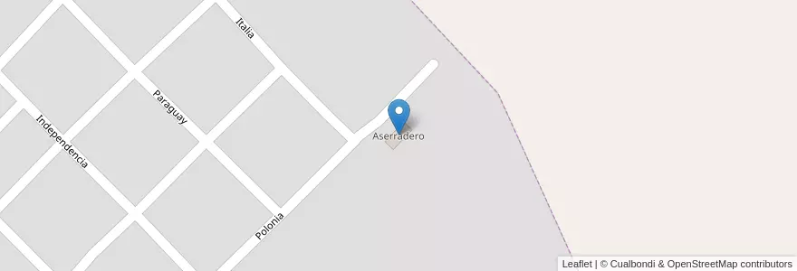 Mapa de ubicacion de Aserradero en アルゼンチン, ミシオネス州, Departamento Apóstoles, Municipio De Azara, Azara.