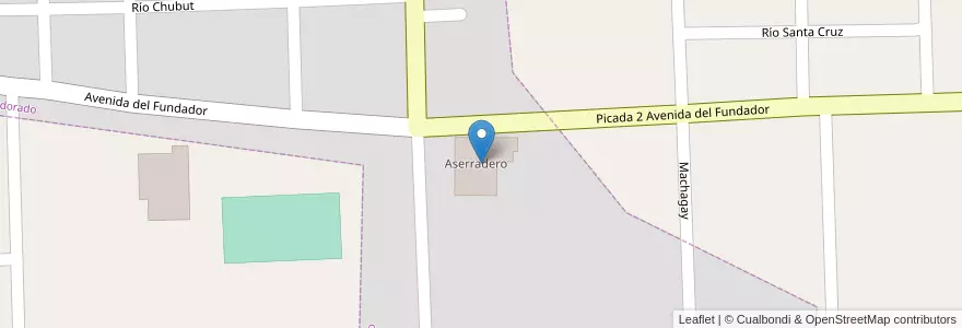 Mapa de ubicacion de Aserradero en アルゼンチン, ミシオネス州, Departamento Eldorado, Municipio De Eldorado, Eldorado.