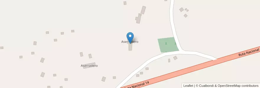 Mapa de ubicacion de Aserradero en Arjantin, Misiones, Departamento General Manuel Belgrano, Municipio De Bernardo De Irigoyen.