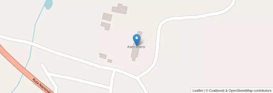 Mapa de ubicacion de Aserradero en الأرجنتين, Misiones, Departamento Cainguás, Municipio De Dos De Mayo.
