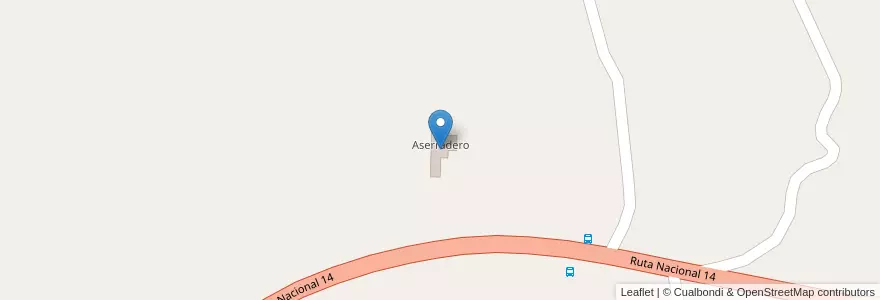 Mapa de ubicacion de Aserradero en 阿根廷, Misiones, Departamento Cainguás, Municipio De Dos De Mayo.