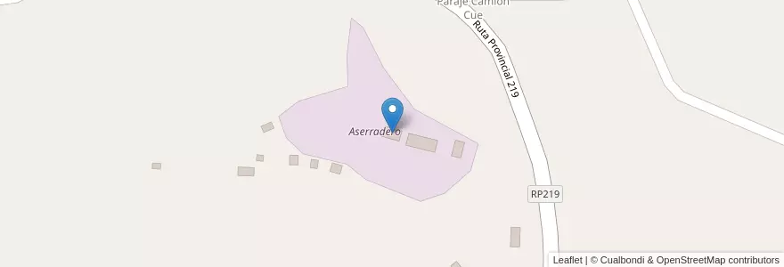 Mapa de ubicacion de Aserradero en アルゼンチン, ミシオネス州, Departamento Veinticinco De Mayo, Municipio De Veinticinco De Mayo.
